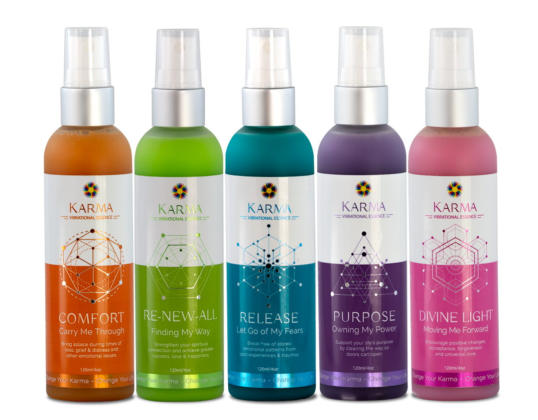 Karma Sprays: 30ml/1oz, 120ml/4oz Singles and Sets