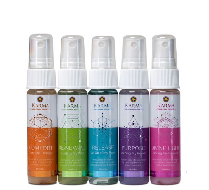 Karma Sprays: 30ml/1oz, 120ml/4oz Singles and Sets